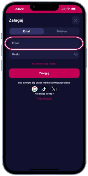 NV casino Wybierz sposób logowania i wpisz adres e-mail lub numer telefonu
